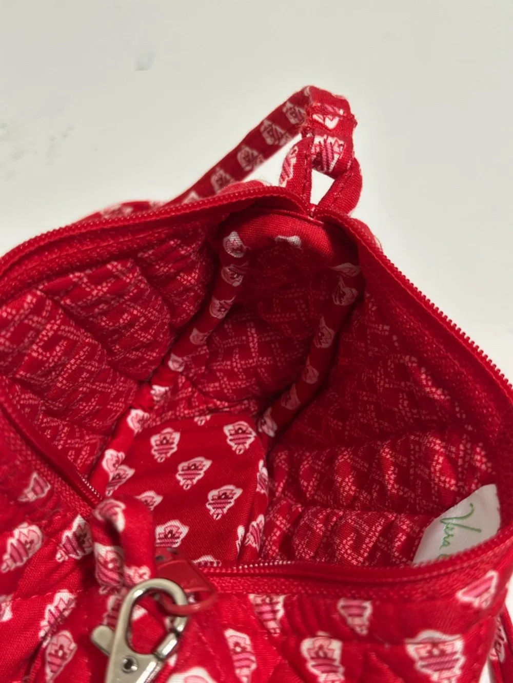 Vera Bradley small quilted crossbody bag in the retired Nantucket Red pattern